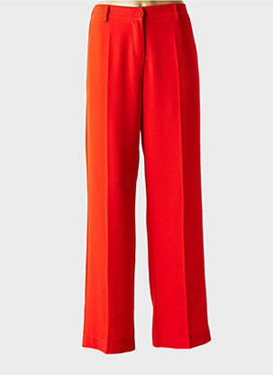 Pantalon droit taille élastique rouge PAKO LITTO femme