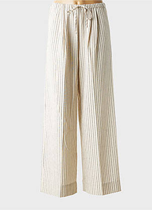 Pantalon large poches beige GRACE & MILA femme