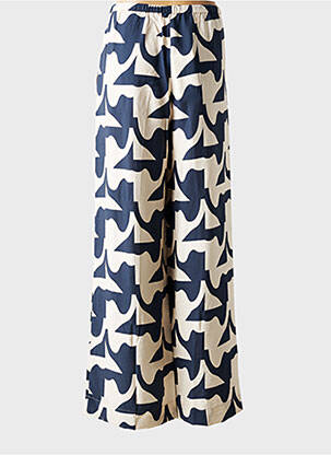 Pantalon droit taille élastique bleu GRACE & MILA femme