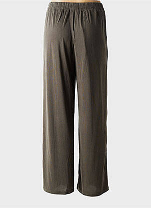 Pantalon droit taille élastique vert GRACE & MILA femme