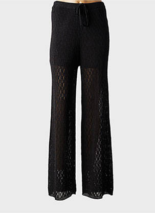 Pantalon slim taille élastique noir GRACE & MILA femme
