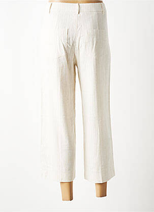 Pantalon 7/8 taille élastique beige GRACE & MILA femme