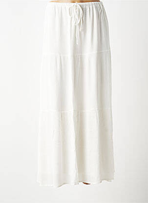 Jupe longue coupe évasée blanc GRACE & MILA femme