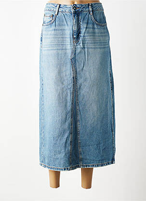 Jupe longue coupe droite bleu FREEMAN T.PORTER femme