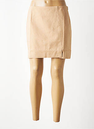 Jupe courte coupe droite beige GRACE & MILA femme