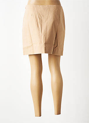 Jupe courte coupe droite beige GRACE & MILA femme