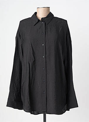 Chemisier coupe droite manches longues noir SOAKED femme