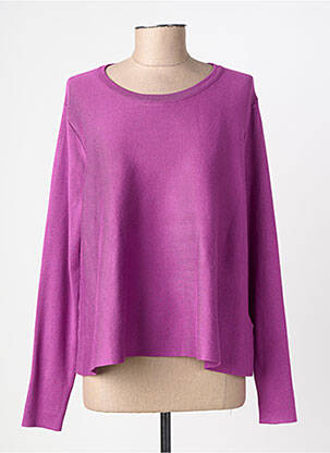 Pull coupe droite manches longues violet COMPAÑIA FANTASTICA femme