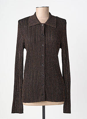 Gilet manches longues coupe cintrée noir SOAKED femme