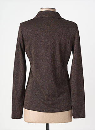 Chemisier coupe cintrée manches longues marron SURKANA femme