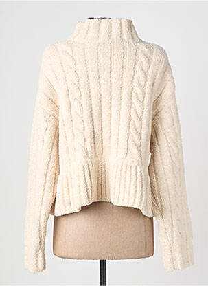 Pull coupe droite manches longues beige SOAKED femme