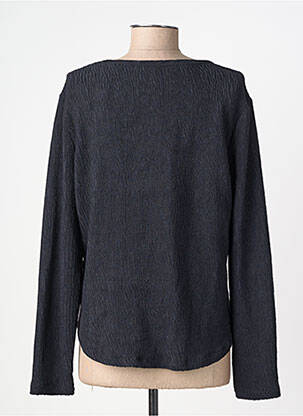 Pull coupe droite manches longues bleu HBT femme