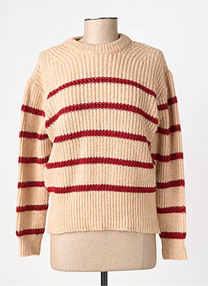 Pull coupe droite manches longues beige LOLA ESPELETA femme