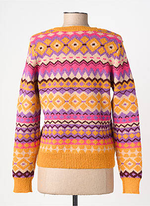 Pull coupe cintrée manches longues orange SURKANA femme