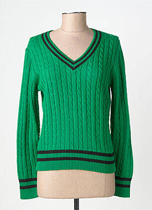 Pull coupe cintrée manches longues vert KING LOUIE femme