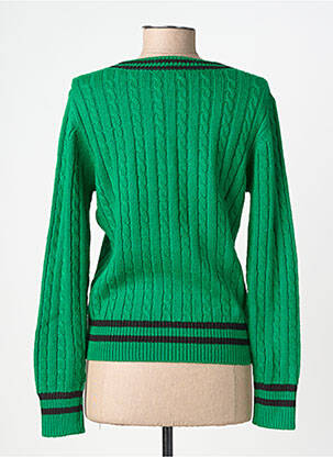 Pull coupe cintrée manches longues vert KING LOUIE femme