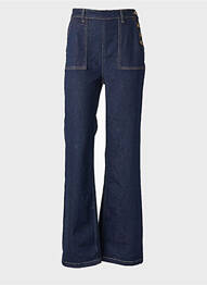 Jeans coupe droite stretch taille normale bleu KING LOUIE femme