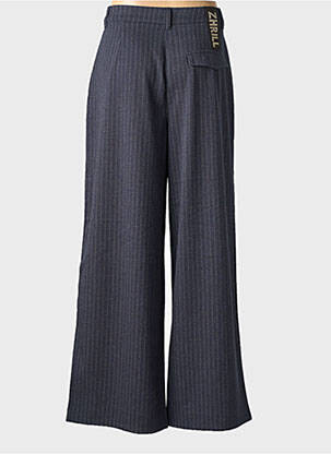 Pantalon large fermeture zippée sous rabat boutonné taille normale bleu ZHRILL femme