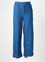 Pantalon large tissage popeline taille normale bleu KING LOUIE femme