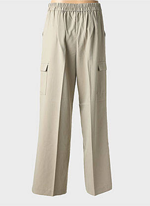 Pantalon large tissage popeline taille normale vert GRACE & MILA femme
