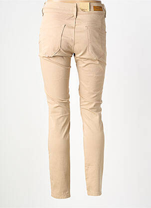 Pantalon slim tissage popeline taille normale beige SALSA femme