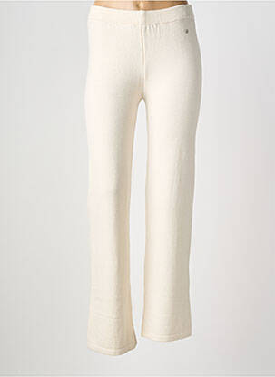 Pantalon droit taille élastique taille normale beige PLEASE femme