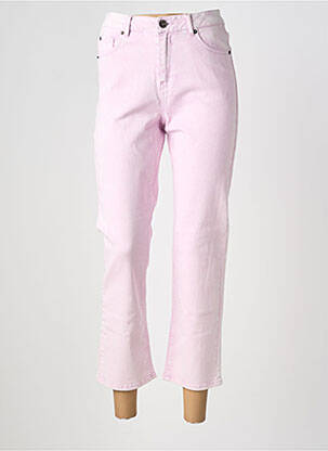 Pantalon 7/8 stretch taille normale rose GARCIA femme