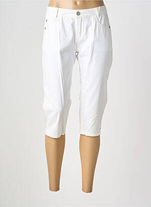 Pantacourt stretch taille normale blanc TIMEZONE femme