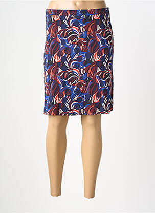 Jupe mi-longue stretch bleu PRINCESSE NOMADE femme