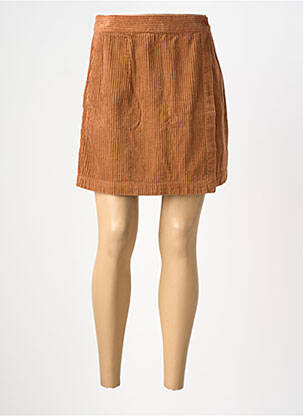 Jupe courte poches marron LABDIP femme