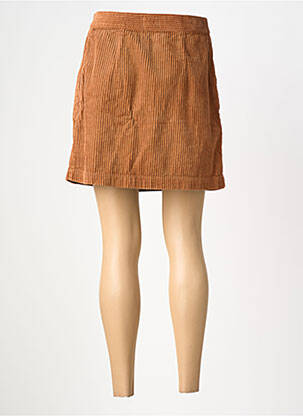 Jupe courte poches marron LABDIP femme