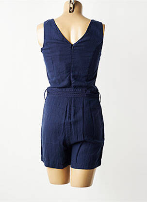 Combishort tissage popeline sans manche bleu FREEMAN T.PORTER femme