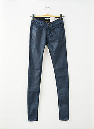 Pantalon slim tissage enduit taille normale bleu GARCIA femme