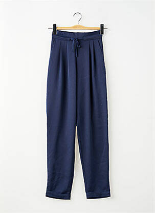 Pantalon large tissage popeline taille normale bleu TIFFOSI femme