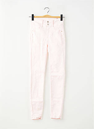 Pantalon slim tissage popeline taille normale rose TIFFOSI femme