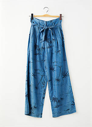 Pantalon large tissage popeline taille normale bleu KING LOUIE femme