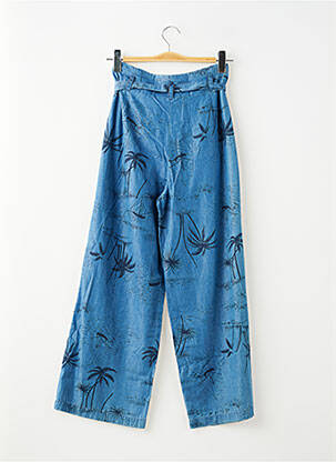 Pantalon large tissage popeline taille normale bleu KING LOUIE femme