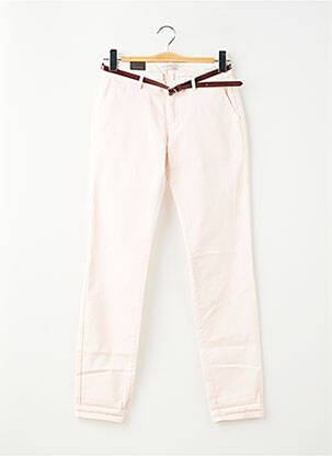 Pantalon chino tissage popeline taille normale rose SCOTCH & SODA femme