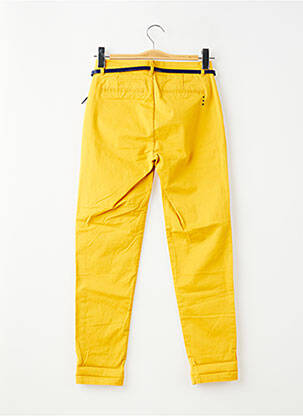 Pantalon chino tissage popeline taille normale jaune SCOTCH & SODA femme