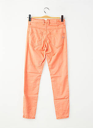 Pantalon slim tissage popeline taille normale orange PLEASE femme