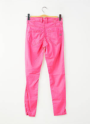 Pantalon slim tissage popeline taille normale rose PLEASE femme