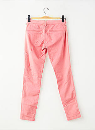 Pantalon chino tissage popeline taille normale rose TEDDY SMITH femme