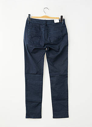 Pantalon chino tissage popeline taille normale bleu TIMEZONE femme