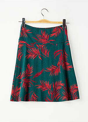 Jupe courte coupe droite vert KING LOUIE femme