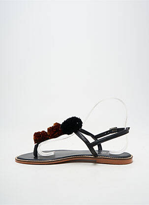 Sandales/nu pieds matière lisse talon plat jusqu'à 3cm noir LOLLIPOPS femme