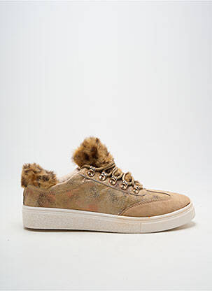 Baskets bout rond talon plat jusqu'à 3cm marron VANESSA WU femme