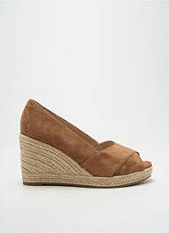Espadrilles bout ouvert talon de 7 à 9cm marron VANESSA WU femme
