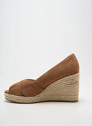 Espadrilles bout ouvert talon de 7 à 9cm marron VANESSA WU femme