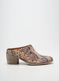 Mules/sabots matière lisse talon de 4 à 6cm beige MINKA DESIGN femme