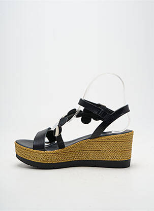 Espadrilles fermeture boucle(s) talon de 7 à 9cm noir REQINS femme